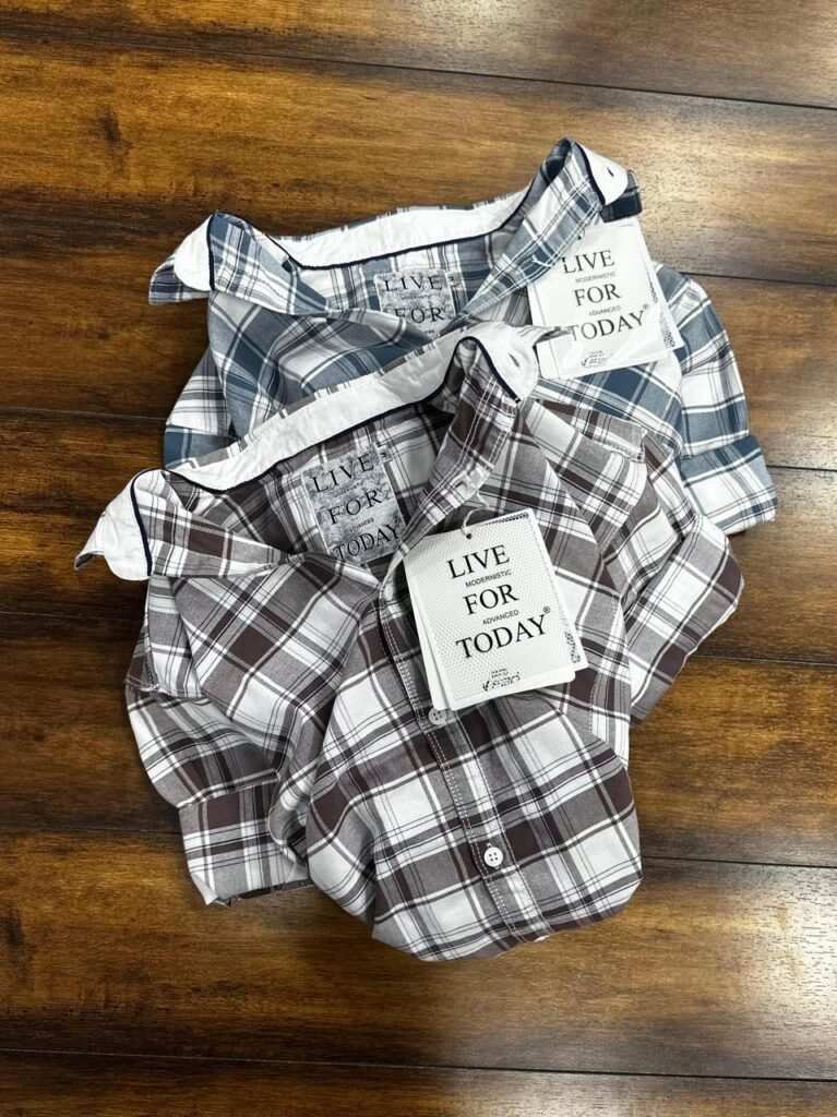 brown checked cotton Casual shirt for men – Suryacotton