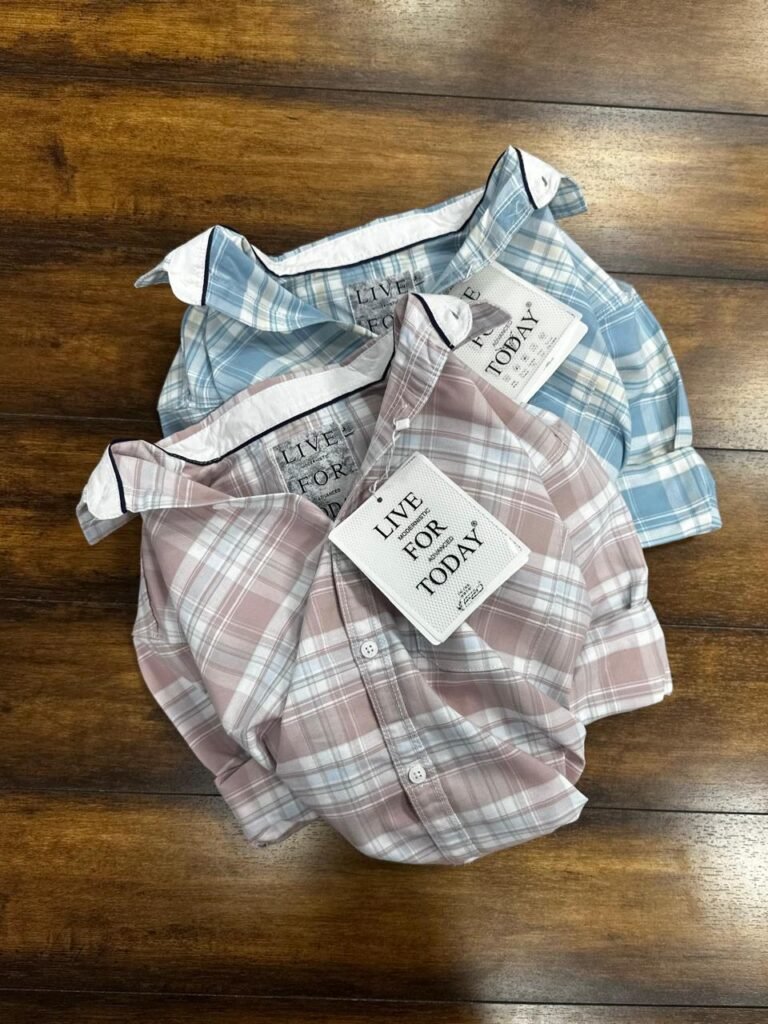 pink checked cotton Casual shirt for men – Suryacotton