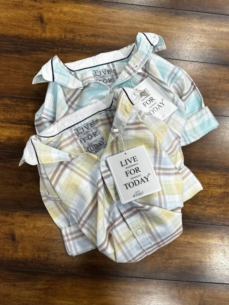 yellow checked cotton Casual shirt for men – Suryacotton