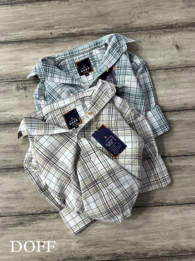 white checked cotton Casual shirt for men – Suryacotton