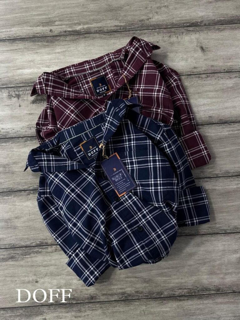 royal blue checked cotton Casual shirt for men – Suryacotton