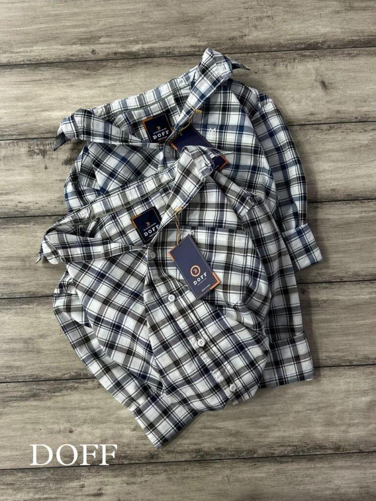 black checked cotton Casual shirt for men – Suryacotton