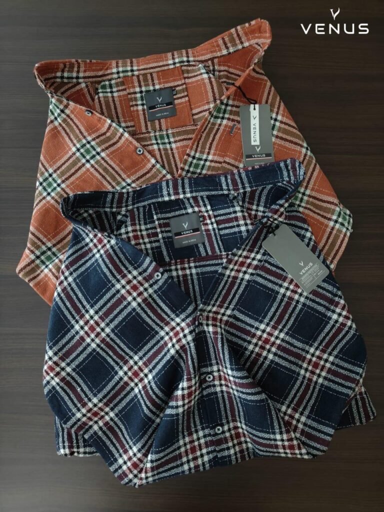 orange checked cotton Casual shirt for men – Suryacotton
